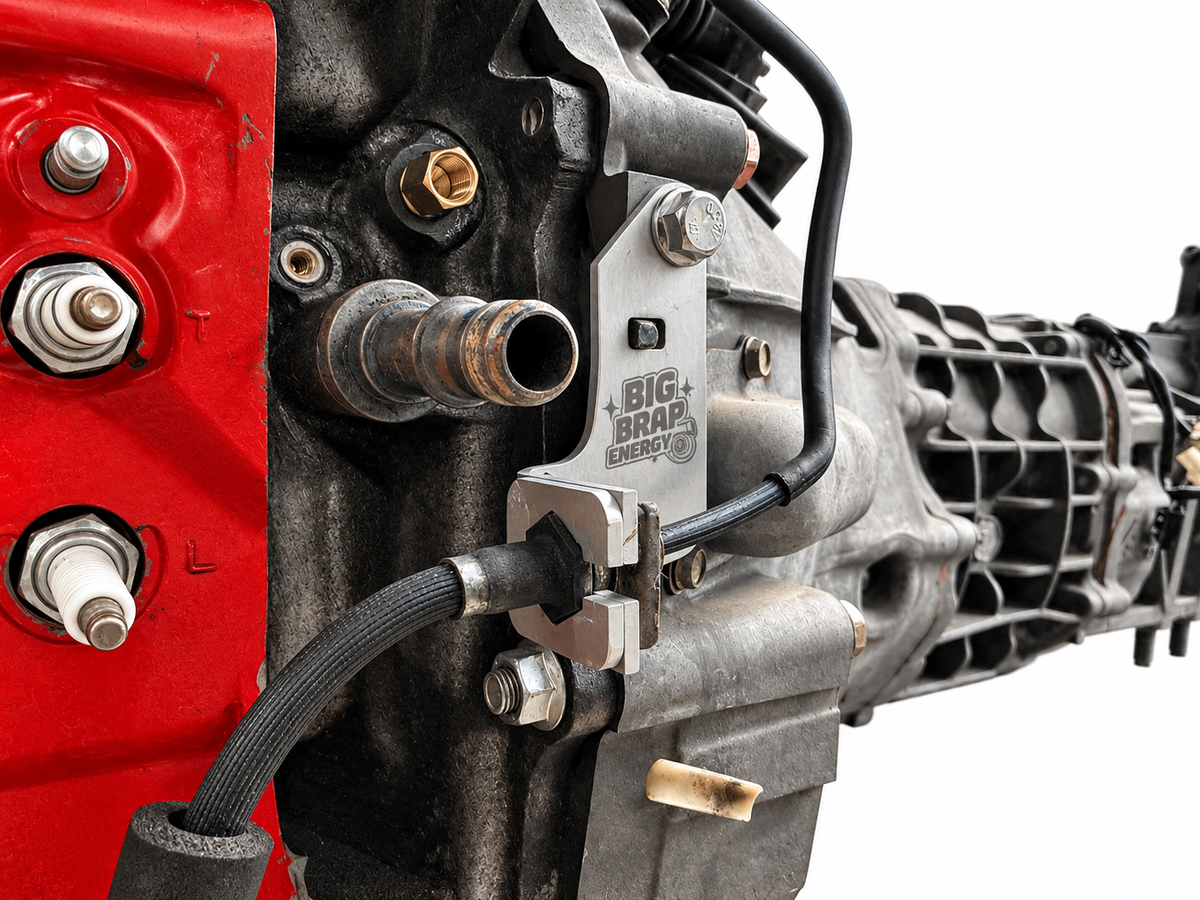 π© 13BREW RX-8 Clutch Line Reroute Bracket 13B-REW Swap